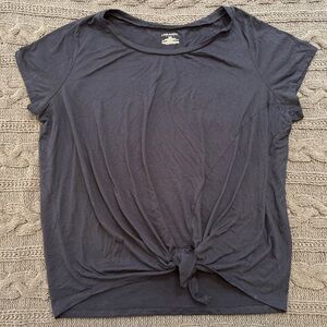 Women's Black Knot Front Top Plus Size 22/24